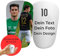 JDP Mini Schienbeinschoner, Personalisierbare Schienbeinschoner Fußball extra klein, Individuell anpassbare Schienbeinschoner Herren mit eigenem Design/Logo/Nummer, Mini Schienbeinschoner 10x6 cm