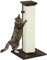 PawHut Poste Rascador para Gatos Altura 81 cm Rascador para Gatos Arañador para Gatos con Poste de Sisal y Bola Colgante 41x41x81 cm Marrón