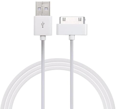 Cable USB de Carga y Sincronización Compatible con iPhone y iPad – Conector de 30 Pines, 1 Metro, Blanco, Compatible con Dispositivos Apple