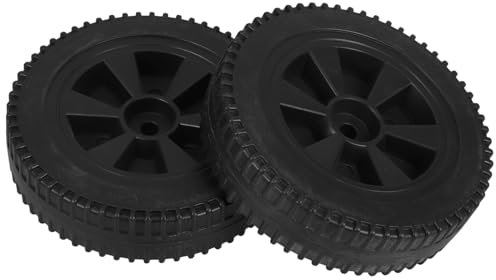 Abaodam 2pezzi Ruote Girevoli per Barbecue in Hdpe Nero, Carico Pesante, Facili da Installare, per Grill a Gas e Piccolo Carrello