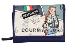 Braccialini B16807-PARENT Damen Geldbörse PVC Veganes Produkt 14 x 10 x 3,5 cm, blau
