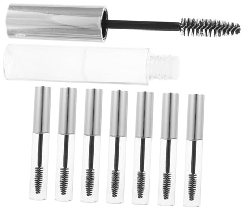 Cabilock 8 Pièces Pots de Mascara Transparents Flacons de Mascara Rechargeables Vides Accessoires pour Techniciennes Extensions de Cils Réutilisables Portables pour Femmes