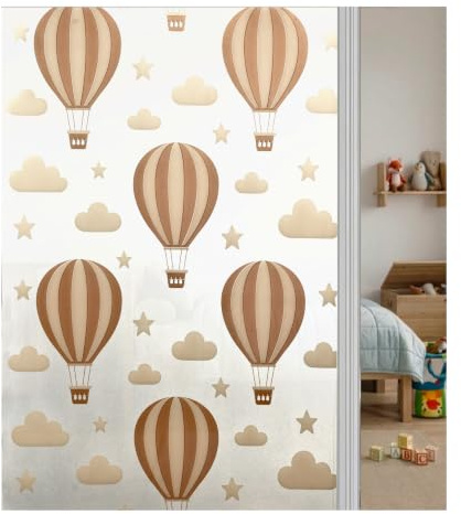 Vinilos para Cristales Infantil Esmerilado Decorativo Ventana 44,5x200 cm | Privacidad sin perder luz, Sin Adhesivo, Reposicionable, Fácil de instalar