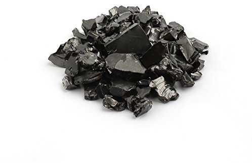 Heka Naturals Elite Schungit Wasserchips | Wasserfilter-Kristalle zur Wasserreinigung, Mineralisierung und Entgiftung - Spirituelle Chakra-Kristalle - Rohe natürliche Edelsteine aus Schungit (50g)