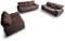 mb-moebel Polstergarnitur Sofa Set 3er & 2er & Sessel 3-2-1 Wohnlandschaft 3-Sitzer und 2-Sitzer Möbel Set - ENZO (Braun)