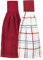 Ritz Kitchen Wears - Paño de Cocina para Colgar, Paprika Red, 2 Pack Checked & Solid