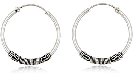 Nature Rebel Klappcreolen 925 Silber Groß Ethno Vintage Retro