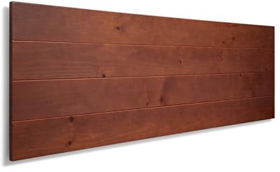 SUENOSZZZ-ESPECIALISTAS DEL DESCANSO Cabecero de Cama de Madera TREVINCA Color Nogal para Pared. Cabecero de Tablas Horizontales. Estilo Vintage, para Camas de 135