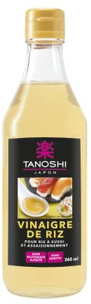 TANOSHI - Vinaigre de Riz - Idéal pour Assaisonner Salades, Marinades et Riz Sushi - 360 ml