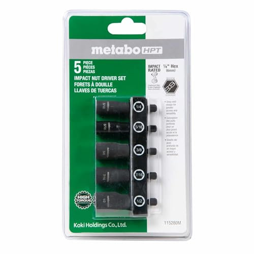 Metabo HPT 115280M Schlagschrauber-Set, 5-teilig