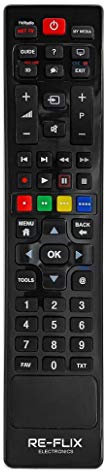 Re-Flix TV Universal Universal Fernbedienung geeignet für GRUNDIG 40VLE6520BL und alle Modelle ab Baujahr 2000