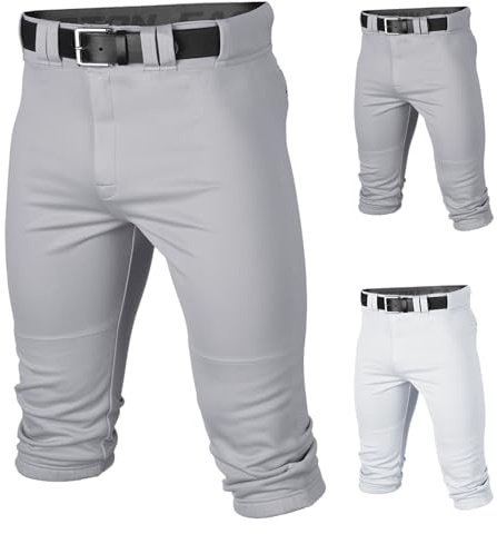 Easton Jungen Rival+ Baseball Pants | Knicker Fit | Youth Sizes | Solid | Multiple Colors Hose, GRAU, Medium