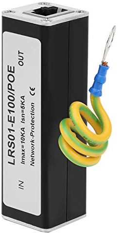 PUSOKEI Hopcd Ethernet-Überspannungsschutz, POE-Netzwerk-Ableiter IP-Kamera Thunder Surge Protector, RJ45-Blitzunterdrücker für Netzwerkkamera/Netzwerk-Switches