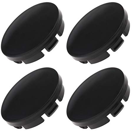 OTOTEC Lot de 4 cache-moyeux avant et arrière en ABS noir pour moyeu de roue de 53 mm de diamètre