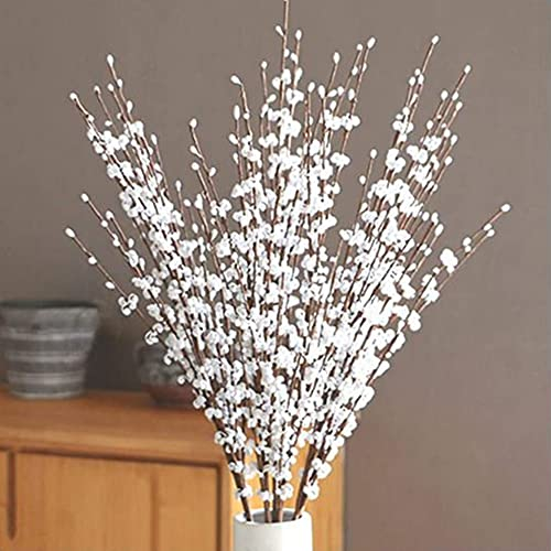 OUKEYI Lot de 10 Fleurs de Jasmin artificielles de 75 cm de Long pour Mariage, Bricolage, Art Floral, Maison, Bureau, décoration de fête (Blanc)