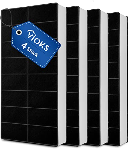 VIOKS Aktivkohlefilter Dunstabzug Filter SET 4x / Kohlefilter 430x175mm Ersatz für Neff Dunstabzugshaube Filter 00296178/296178 Aktivkohlefilter Dunstabzugshaube Filtеr für Dunstabzugshаube Bosch