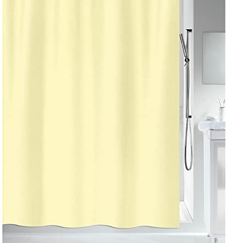 MSV Duschvorhang aus Polyester, 180 x 200 cm, Gelb