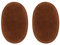 ZUPAYIPA 2Pcs Sew-On Fabric Oval Elbow Knee Patches Sweater Trousers Repair Patches Craft Supply Sewing Appliques (Suede Fabric，Brown)