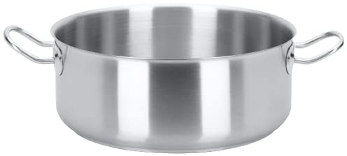 METRO Professional Cacerola, acero inoxidable 18/10, Ø 32 cm, 10 L, plata