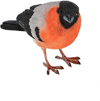 Rivanto® Vogelfigur Gimpel, authentische Tierfigur aus Kunststoff, ca. 8,5 cm, Gartendekoration