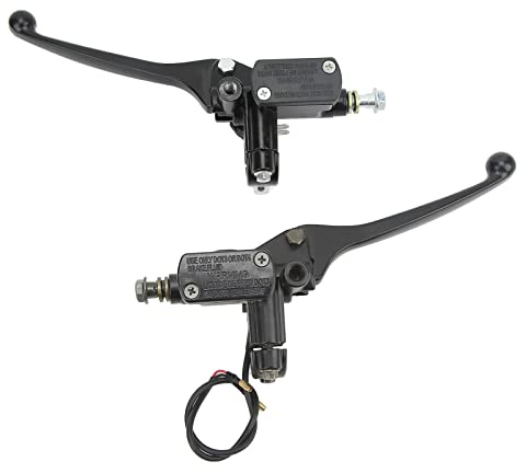 Tbest Cilindro Frizione Freno, 1 Paio 22 Mm/0,87 Pollici Leva Pompa Freno Frizione Nera per Scooter Gy6 50 110 125 150 250