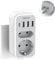 TESSAN USA Adapter Steckdose mit 3 USB A und 1 USB C, Reiseadapter Thailand, Steckdosenadapter Reisestecker Stromadapter für Amerika Kanada Thailand Mexiko, Adapter Typ B