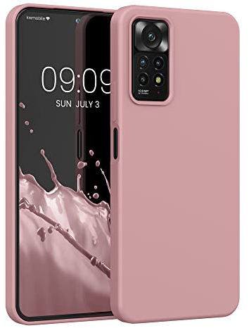 kwmobile Hülle kompatibel mit Xiaomi Redmi Note 11 Pro/Note 11 Pro (5G) / Note 12 Pro (4G) Hülle - Silikon Handy Case - Handyhülle weiche Oberfläche - kabelloses Laden - Winter Rose
