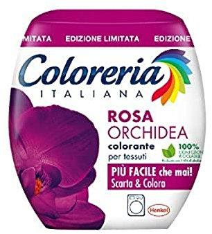 Coloreria Italiana Grey Colorante Tessuti e Vestiti in Lavatrice, colore Rosa Orchidea, 1 Confezione, 350 g