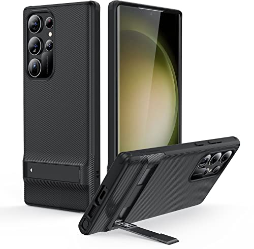 ESR for Samsung S23 Ultra Case, 3 Stand Modes for S23 Ultra Stand Case, Military-Grade Drop Protection, Supports Wireless Charging, Boost Kickstand Case for Samsung Galaxy S23 Ultra, Black
