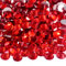 Disnace 1440 Unidades Diamantes de Imitación de Cristal, 3mm Rhinestone Deluxe Crystal, Piedras del Strass, Diamantes de Cristal de Espalda Plano, Gemas de Cristal (Roja)