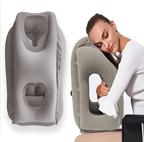 Aufblasbare Nackenkissen Flugzeug Reise,Aufblasbares Kissen,Tragbare Reisekissen,Inflatable Travel Pillow,Nackenstützkissen Bequem Unterstützt Kopf und Kinn,Camping Kissen für Büro Outdoor Wandern