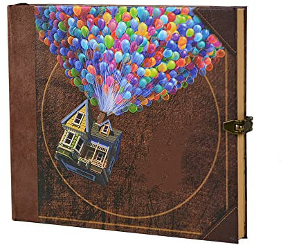 146 Seiten DIY Handgefertigtes Fotoalbum Sammelalbum Unser Abenteuerbuch Retro Kraftalbum Jubiläum Hochzeitsgästebuch Erinnerungsgeschenk, Ballon