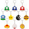 CHUKUA 10Pcs Ma-rio Schlüsselanhänger Kinder Bros Figuren Schlüsselringe Niedlich Silikon Anime Schlüsselbund Anhänger für Super Geburtstag Party Mitgebsel Kindergeburtstag Dekoration Fans Spielzeug