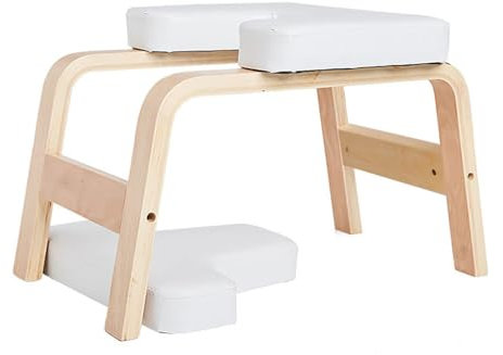 Silla De Yoga,Silla De Práctica De Asanas De Yoga,Banco De Madera con Soporte para La Cabeza De Yoga,Taburete Invertido De Yoga Multifuncional para Fitness,Banco De Meditación