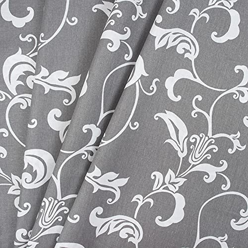 Fabreco - 100% Premium Baumwollstoff Meterware 50x160cm - graue Joanna | 220 g/lfm – Weich, langlebig & hautfreundlich | Stoffe Zum Nähen & Dekoration | Stoff Meterware - Fabric