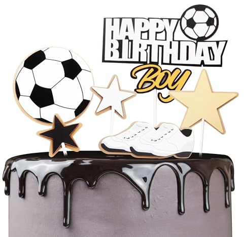 Football Cake Toppers - Football Theme Party Cake Decorations for Boy's Birthday