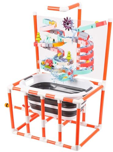 Diegimr Wassertisch Kinder, Wassertisch für Kleinkinder Sand und Wassertisch für Draußen Kleinkinder Wasserspritzbahn Spielzeug für Jungen und Mädchen am Strand