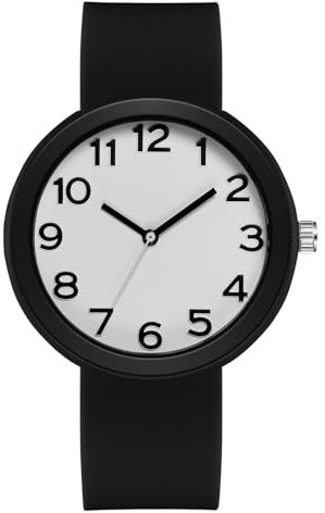 CIVO Analog Quarzuhren Herren Damen: Casual Lässige Unisex Uhren - Flache Armbanduhr für Männer Frauen Schwarz