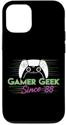 Hülle für iPhone 14 Gamer Geek seit 1988 Retro-Gamecontroller