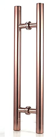 LYHYDMA Türgriff Edelstahl Glastürgriff Durchmesser 38mm Gebürstet/Poliert Bad Dusche/holz Tür Armlehne Glas Hardware(Rose gold,500mm long 300 holes)