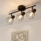 Zedelmaier Deckenleuchte Deckenstrahler 3 Flammig E14 LED Deckenlampe für Wohnzimmer Schlafzimmer Arbeitszimmer Schwenkbar 350°ohne Leuchtmittel Schwarz