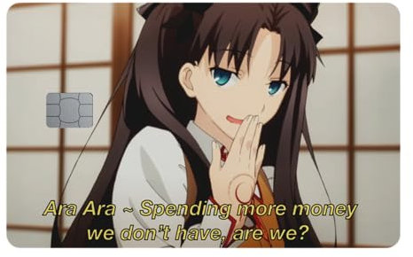 Anime Meme Kreditkarten Aufkleber | Transport, Debitkarte, Kreditkarte | Abdeckung & Personalisierung von Bankkarten | Blasenfrei, schlank, wasserdicht