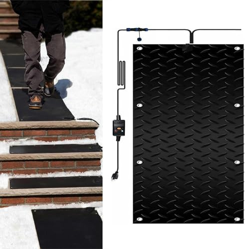 Schneeschmelzmatten für Treppen Beheizte Outdoor-Matten für Gehwege Elektrische rutschfeste Gummi-Schnee-Heizmatten Dach Eisschmelzmatten für Treppen Stufen Auffahrt Winter Schneeräumung