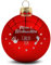 GRAVURZEILE Weihnachtskugel mit Gravur - Mein erstes Weihnachten - Personalisiert mit Namen & Jahr - Festliche Christbaumkugel für die Weihnachtsdeko - Farbe: Rot Glänzend - Größe: 10 cm