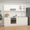 IKAYAA Mueble de Cocina 8 Piezas, Cocinas Completas, Cocinas Completas, Muebles De Cocina por Modulos, Armario Inferior de Fregadero, Armario Colgante Cocina, Armario para el Horno Blanco