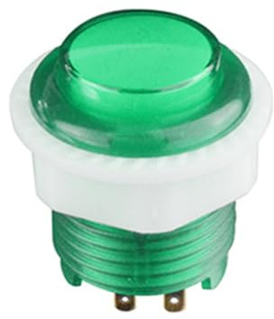 Sefdrert Quality Plastic Game Machine Push Button Switch with Light Illuminate 24mm Game Console Button 24mm Nut with 4Pin Light Cable with 4 Terminal B