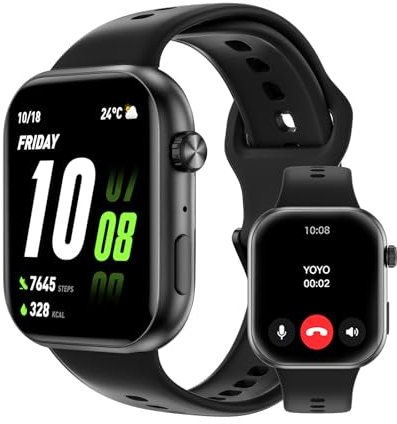 HONOR Choice Watch 2i, Bluetooth Calling Montre Connectée, 1.85 AMOLED, 14 Jours D'autonomie, Spo2, Heart Rate Monitor, 1ATM Smart Watch, IP68, Compatible avec Android et iOS, Noir