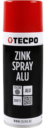 TECPO Zinkspray Metall Alu Hell, 10x 400ml Zink Alu Spray Rostschutzfarbe Korrosionsschutz Rostschutz Beschichtung Grundierung Korrosionsschutzmittel Metallschutzlack (1x)