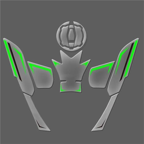 YHGGDN Adesivo Serbatoio Carburante Moto per Kawasaki per VERSYS650 per VERSYS 650 2022 2023 2024 Adesivo Protezione Serbatoio Protezioni Serbatoio(Verde 1)