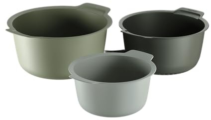 Berghoff Home Schüssel Set - 3tlg. - Salatschüssel - Servierschüssel - Rührschüssel - Bowl Schüssel - Schüsseln Stapelbar